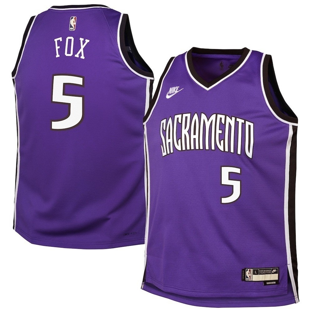 Kids Sacramento Kings DeAaron Fox‎ Purple Nike Jersey Size XL(18/20) NWT